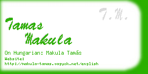 tamas makula business card
