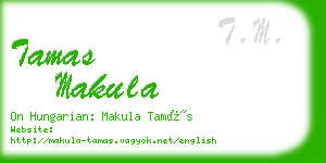 tamas makula business card